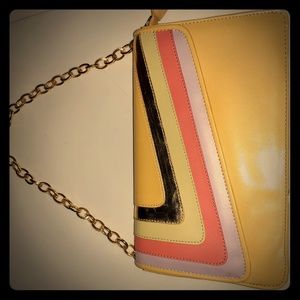 Yellow Moda Clutch Multicolor